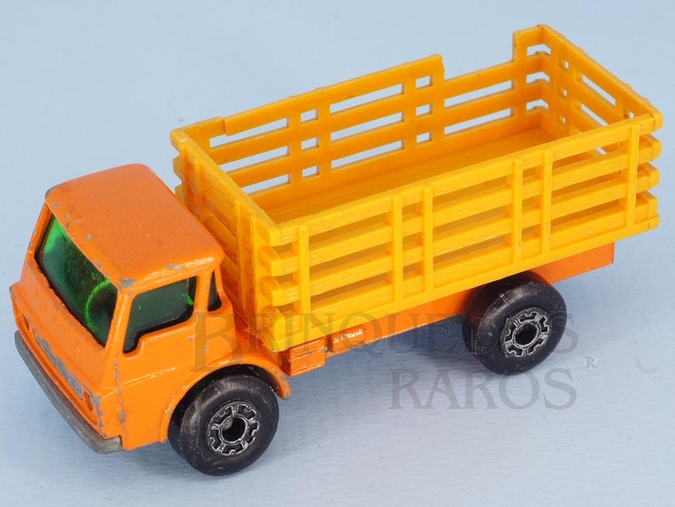 Brinquedo antigo Cattle Truck Superfast laranja Brazilian Matchbox Inbrima 1970