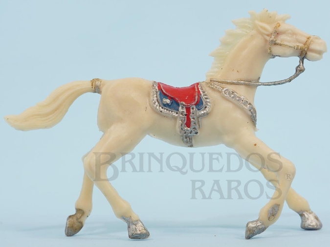 Brinquedo antigo Cavalo de Cowboy bege claro