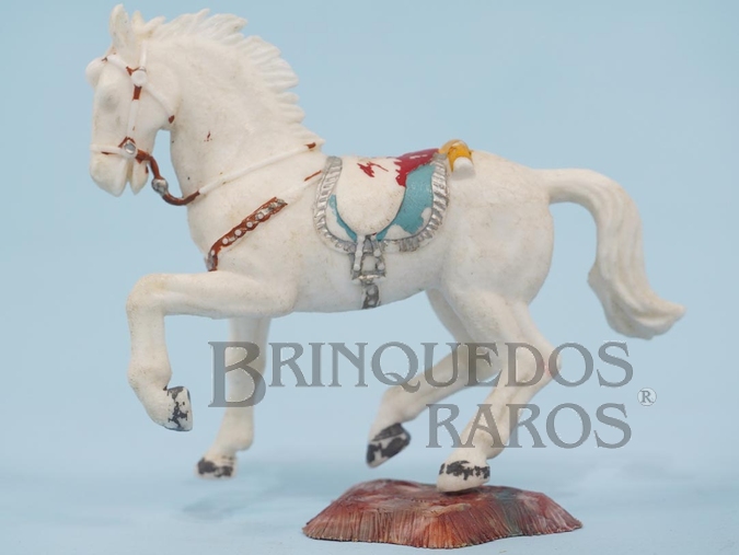 Brinquedo antigo Cavalo de Cowboy branco Série Heróis para Figura do Fantasma Década de 1970