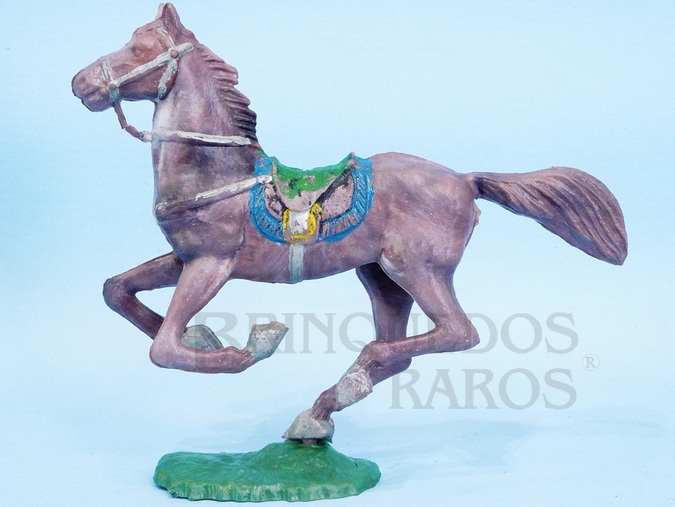 Brinquedo antigo Cavalo de Cowboy cinza marmorizado Casablanca numerado 156