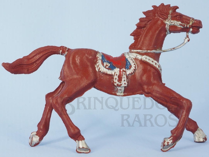 Brinquedo antigo Cavalo de Cowboy marrom avermelhado