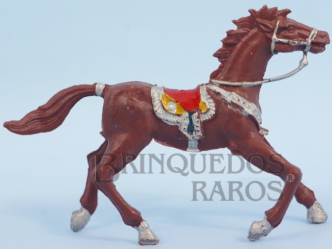 Brinquedo antigo Cavalo de Cowboy marrom Casablanca numerado 4