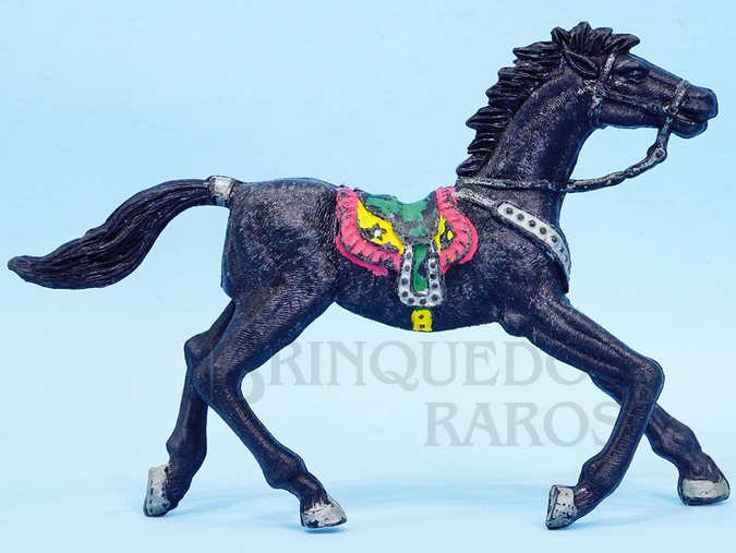 Brinquedo antigo Cavalo de Cowboy Preto