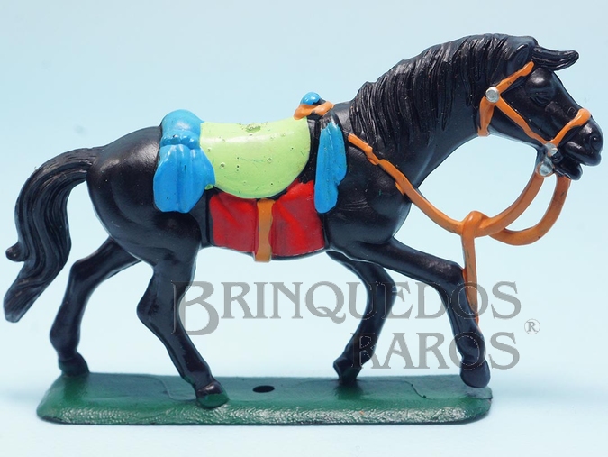 Brinquedo antigo Cavalo de Cowboy preto Série Atlantic Ano 1986 