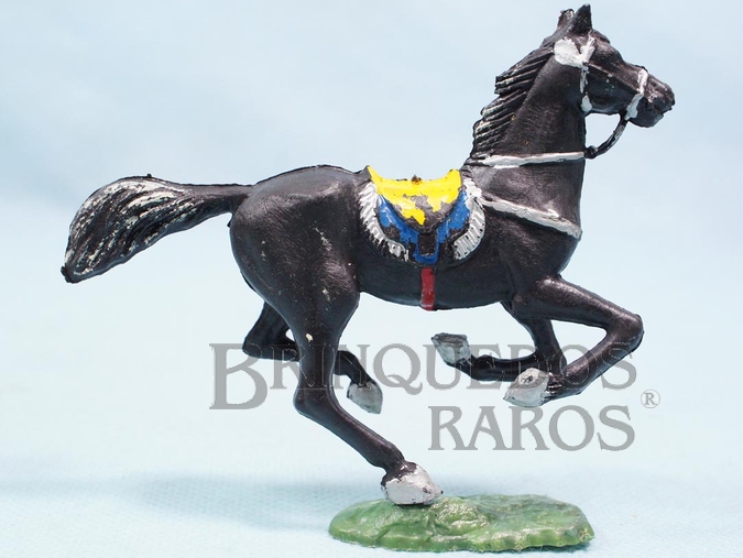 Brinquedo antigo Cavalo de Cowboy preto Casablanca numerado 156