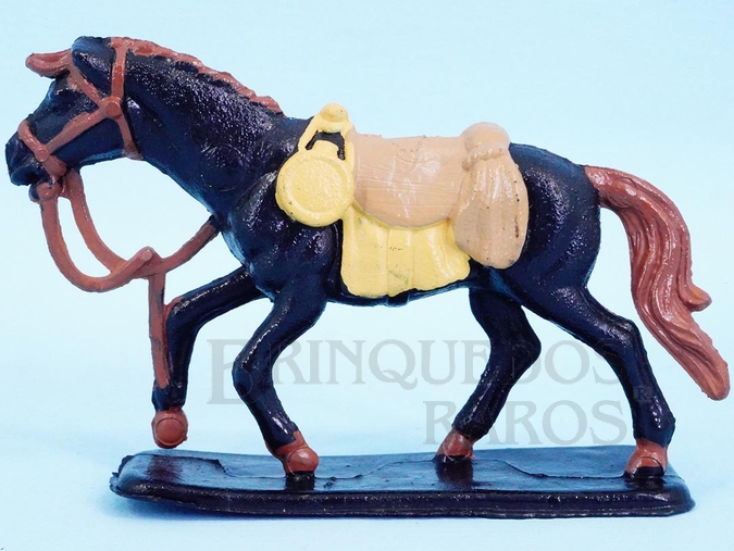 Brinquedo antigo Cavalo de Cowboy preto Série Atlantic Ano 1986  