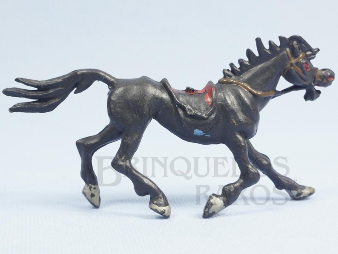 Brinquedo antigo Cavalo de Cowboy preto Série Brincalhões de Forte Apache Ano 1973