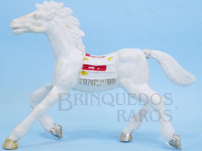 Brinquedo antigo Cavalo índio branco