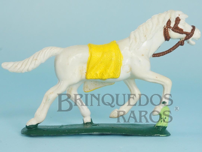 Brinquedo antigo Cavalo índio branco Série Atlantic Ano 1986
