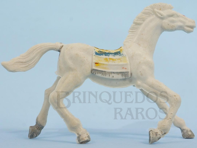 Brinquedo antigo Cavalo índio branco Casablanca numerado 10 