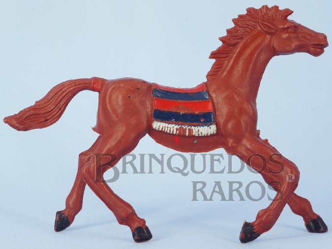 Brinquedo antigo Cavalo índio marrom avermelhado