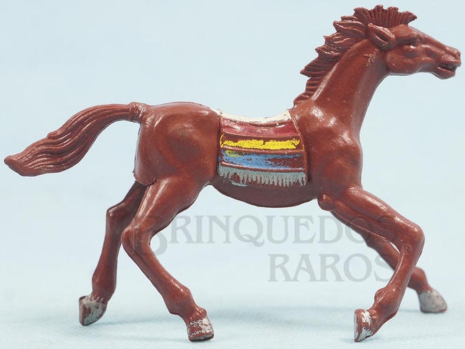 Brinquedo antigo Cavalo índio marrom avermelhado Casablanca numerado 10 