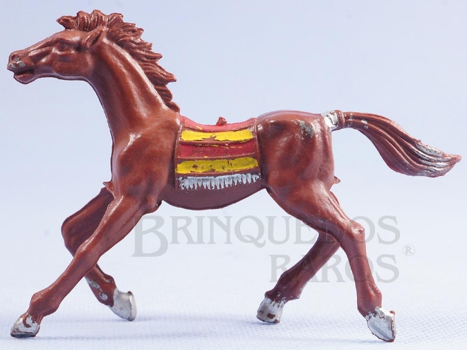 Brinquedo antigo Cavalo índio marrom claro