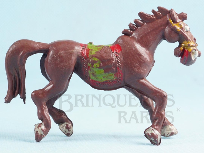 Brinquedo antigo Cavalo Índio marrom Série Brincalhões de Forte Apache Ano 1973