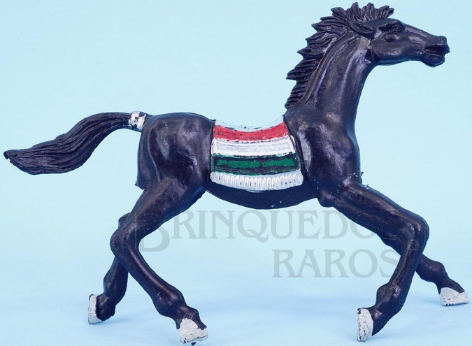Brinquedo antigo Cavalo índio preto