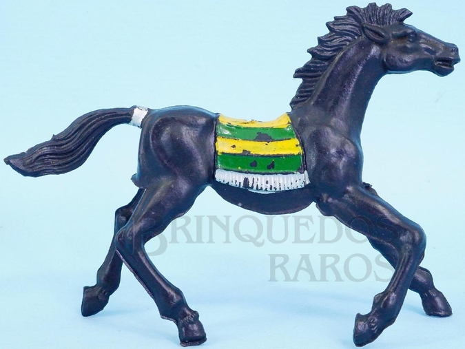 Brinquedo antigo Cavalo índio preto