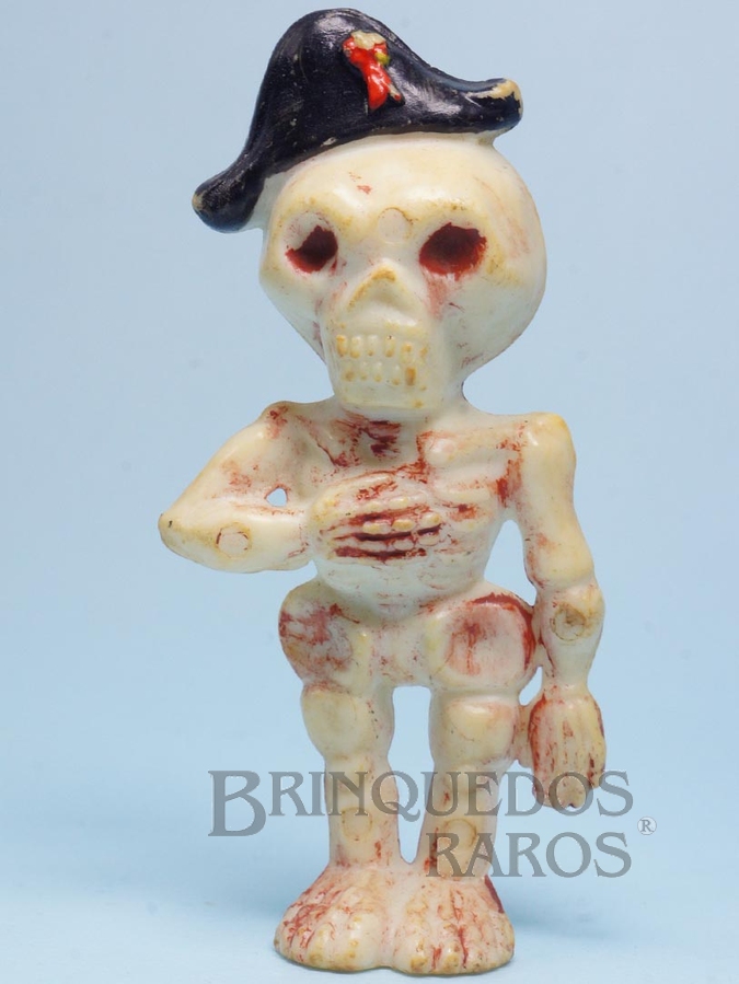Brinquedo antigo Caveira com 9,00 cm de altura Série Os Monstros do Castelo Gulliver Ano 1978