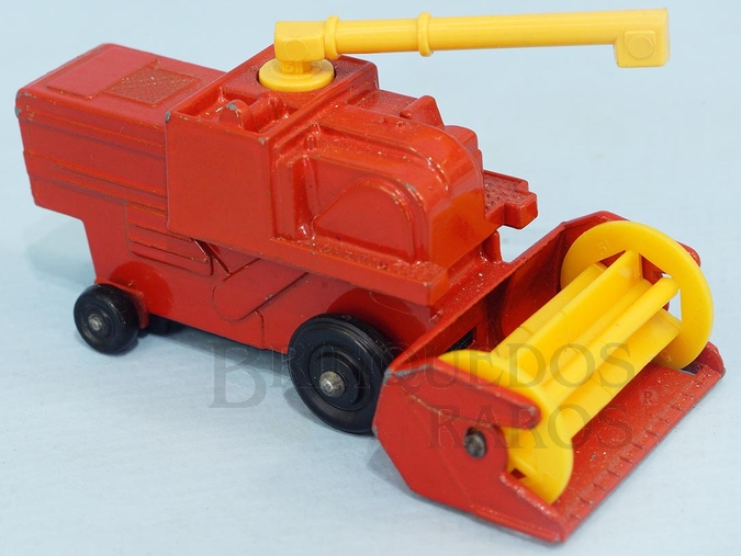 Brinquedo antigo Colheitadeira Combine Harvester black plastic Regular Wheels