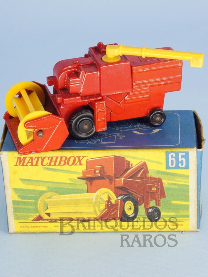 Brinquedo antigo Colheitadeira Combine Harvester black plastic Regular Wheels