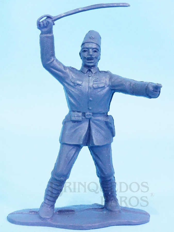 Brinquedo antigo Comandante Turco de pé com sabre Figura Matriz do Conjunto Lawrence da Arábia da Comanche Reedição da Década de 1990