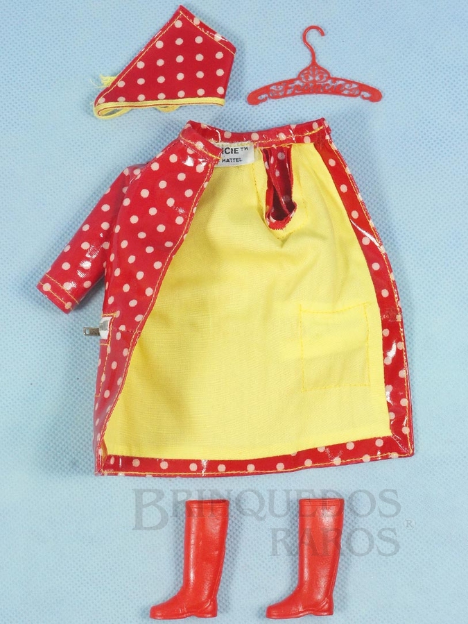 Brinquedo antigo Conjunto completo Polka Dots`n Raindrops com 3 itens Ano 1966