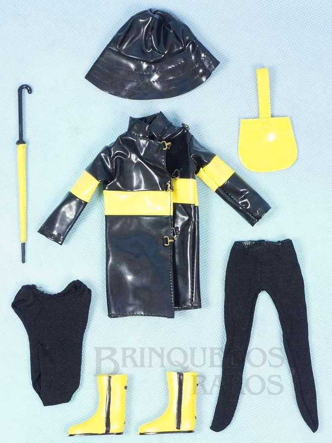 Brinquedo antigo Conjunto completo Slicker Set com 7 itens Ano 1966