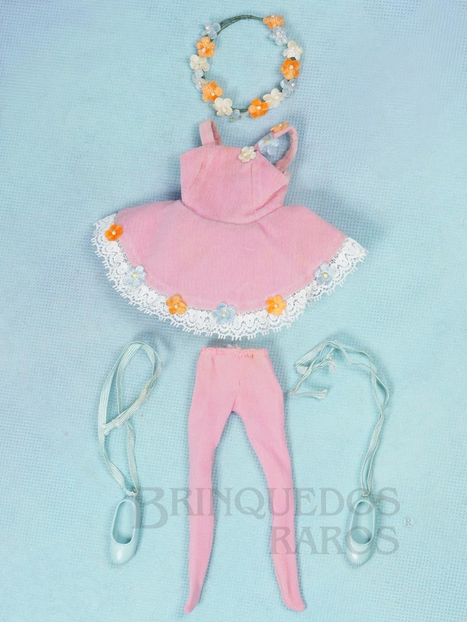 Brinquedo antigo Conjunto completo Twinkle Toes com 4 itens Ano 1966