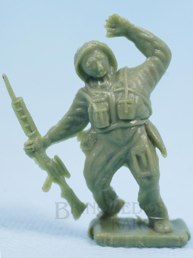 Brinquedo antigo Cópia de segunda linha do Soldado ferido injetada na cor verde claro