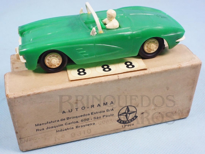 Brinquedo antigo Corvette verde licença Gilbert Co. Ano 1963