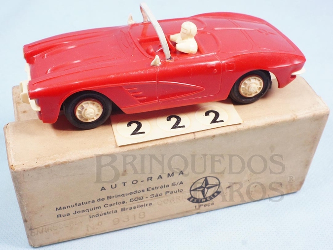 Brinquedo antigo Corvette vermelha licença Gilbert Co. Ano 1963