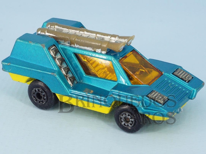 Brinquedo antigo Cosmobile Superfast azul metálico