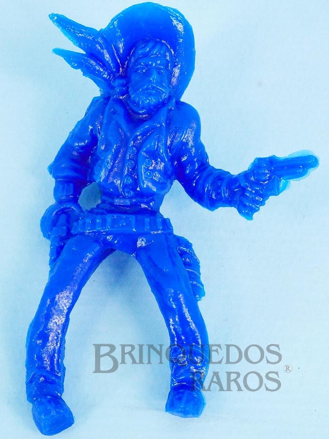 Brinquedo antigo Cowboy com revolver montado a Cavalo 9,00 cm de altura Década de 1990