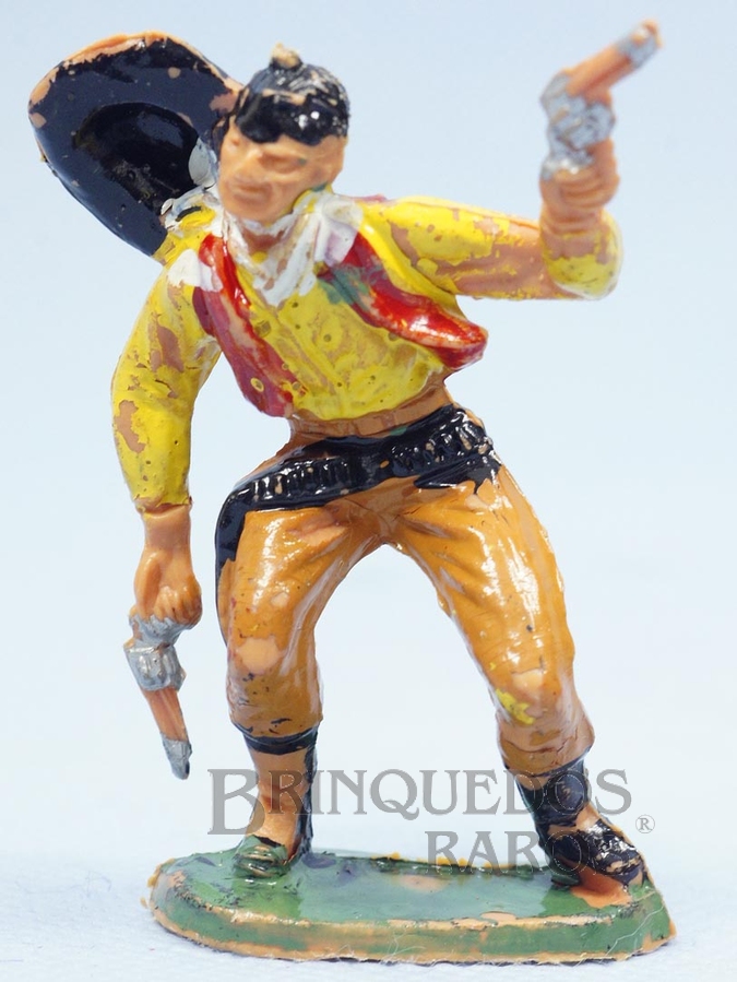 Brinquedo antigo Cowboy baleado Gulliver Década de 1970 Brinquedo antigo Cowboy baleado Gulliver Década de 1970