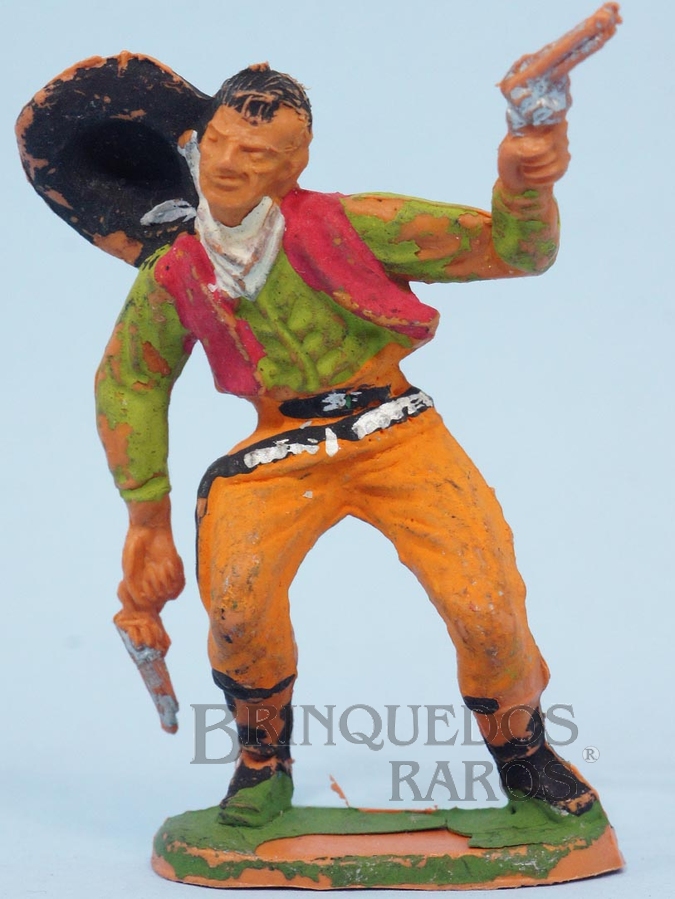 Brinquedo antigo Cowboy baleado Gulliver Década de 1970