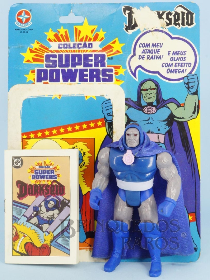 Brinquedo antigo Boneco do Darkseid articulado Coleção Super Powers perfeito estado 100% original completo com Capa Cartela e Mini Comic Ano 1988