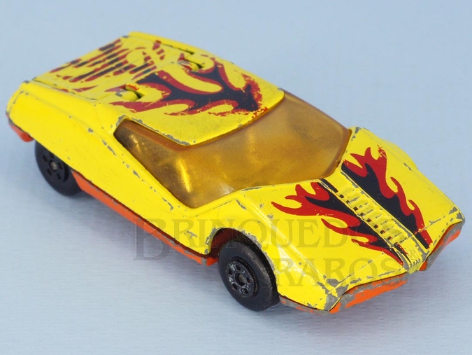Brinquedo antigo Datsun 126 X Superfast flames tempa