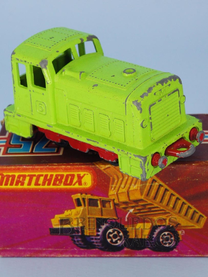 Brinquedo antigo Locomotiva Diesel Shunter Superfast verde Brazilian Matchbox Inbrima 1970