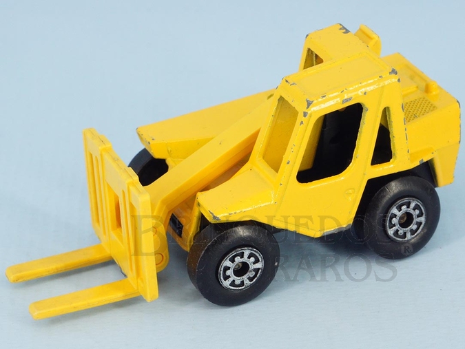 Brinquedo antigo Empilhadeira Sambron Jacklift Superfast amarelo Brazilian Matchbox Inbrima 1970