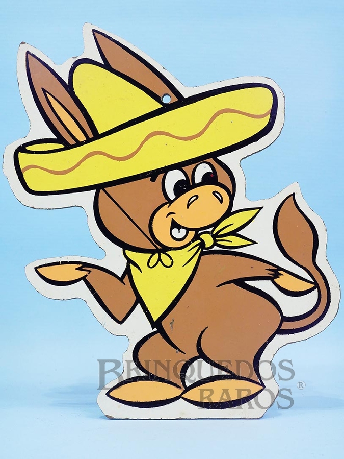 Brinquedo antigo Enfeite de parede Personagem Babalu do Desenho Pepe Legal com 17,00 cm de altura impressão manual em Duratex Década de 1960