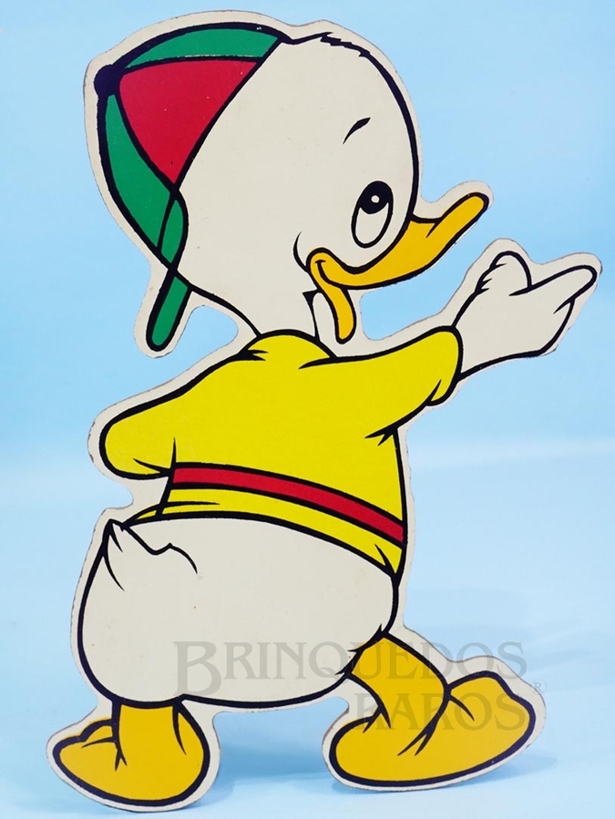 Brinquedo antigo Enfeite de parede Personagem Zezinho com 20,00 cm de altura impressão manual em Duratex sob Licença Walt Disney Década de 1960