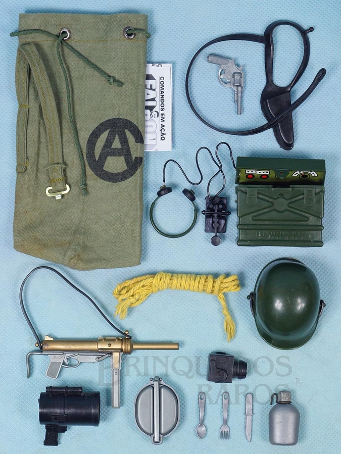 Brinquedo antigo Falcon Aventura Posto de Sinalização Completa com Mochila e mais 13 itens Edição 1978
