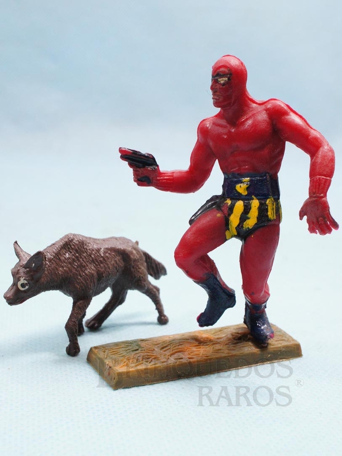 Brinquedo antigo Fantasma a pé com Capeto 1ª Série base removível Coleção Miguel Cerrato Década de 1970
