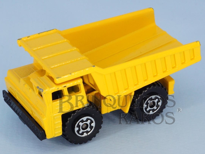 Brinquedo antigo Faun Dump Truck Superfast amarelo Brazilian Matchbox Inbrima 1970