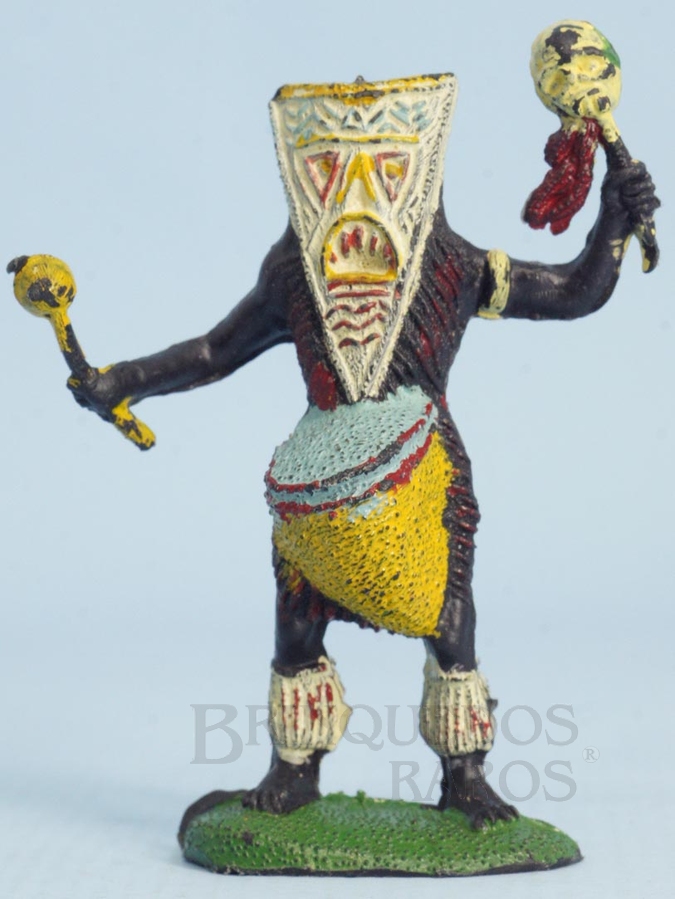 Brinquedo antigo Feiticeiro tocando Tambor Série África Misteriosa Década de 1970