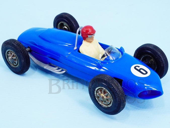 Brinquedo antigo Ferrari Formula 2 Shark Nose azul carro do Conjunto Battery 30000 Década de 1960 