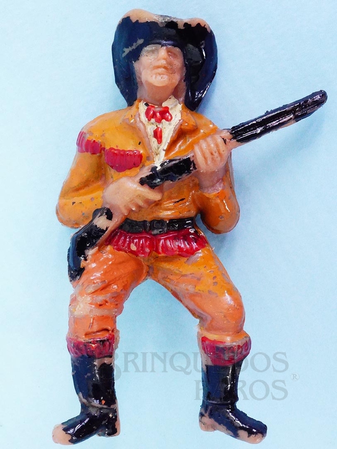 Brinquedo antigo Figura de Bufalo Bill Casablanca numerado 125 Década de 1960