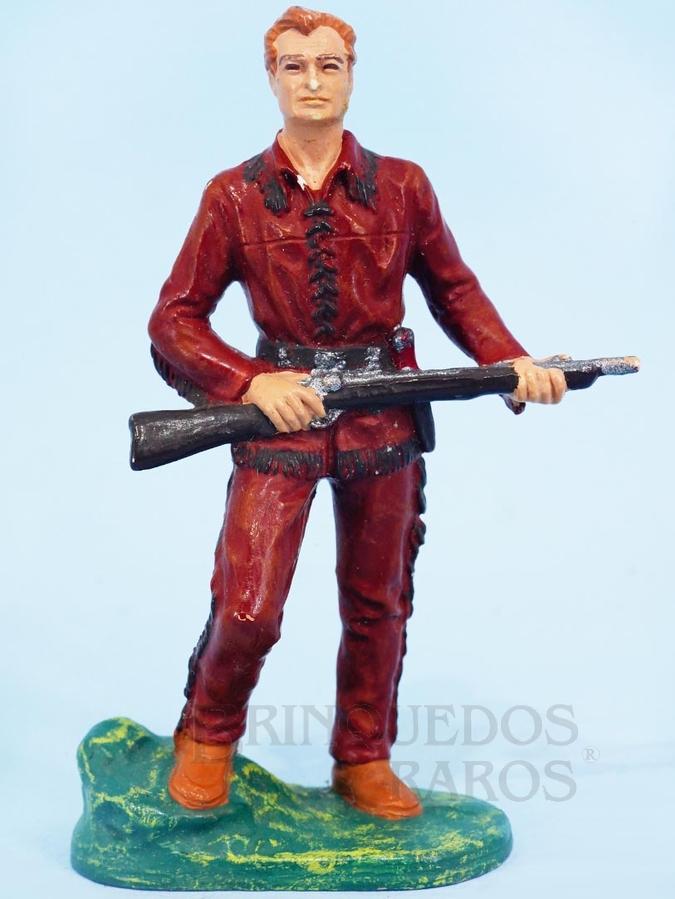 Brinquedo antigo Figura de Lex Barker no Personagem Old Shatterhand do Seriado Winnetou da TV Alemã Década de 1960



