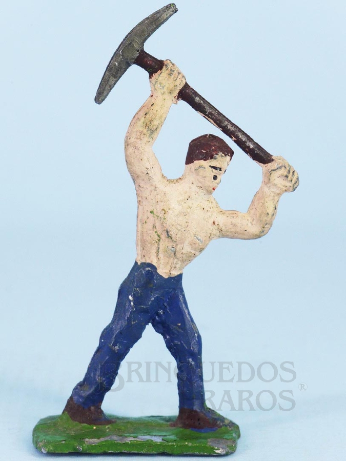 Brinquedo antigo Figura de Trabalhador Ferroviário para trem elétrico com 5,00 cm de altura Década de 1970