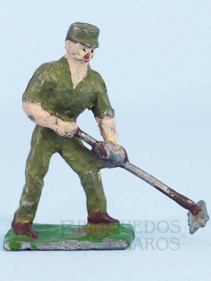 Brinquedo antigo Figura de Trabalhador Ferroviário para trem elétrico com 5,00 cm de altura Década de 1970