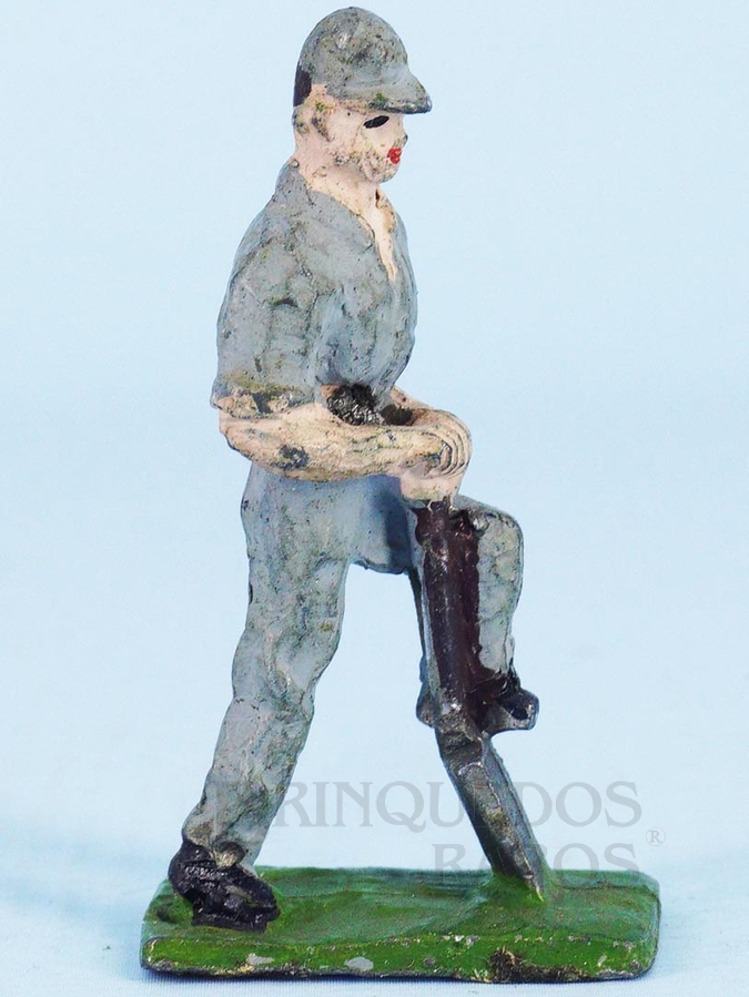 Brinquedo antigo Figura de Trabalhador Ferroviário para trem elétrico com 5,00 cm de altura Década de 1970